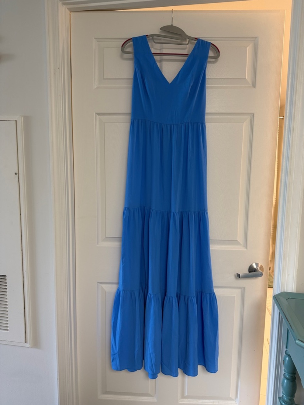 Lilly Pulitzer Bright Blue V-Neck Tiered Maxi Dress